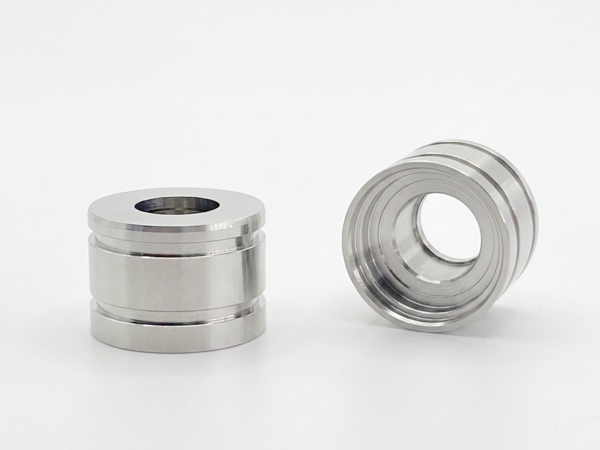 Polished CNC machined stainless caps