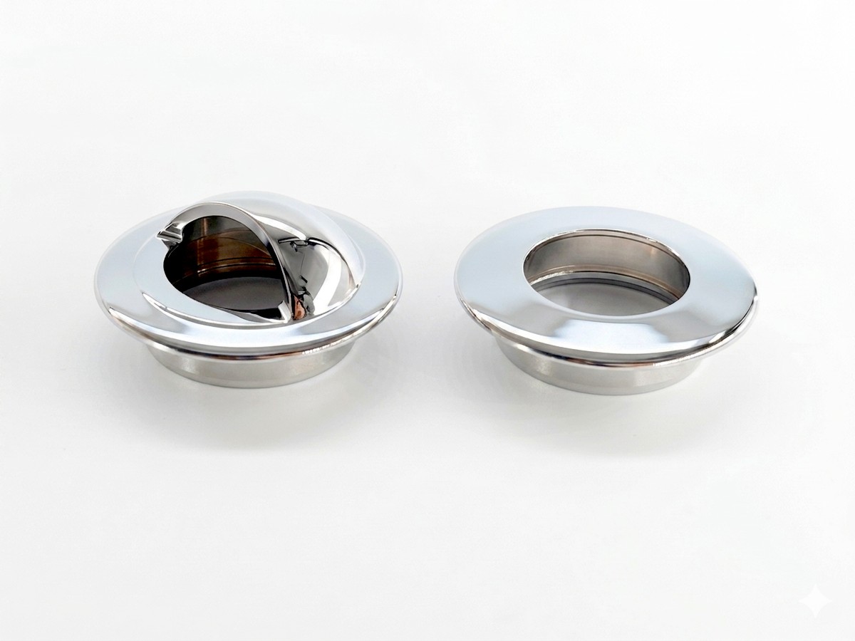 Investment-cast chrome flap valve covers