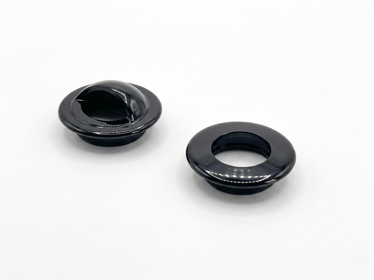 PVD glossy black coated eyelets