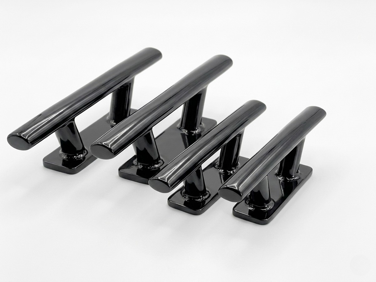PVD glossy black coated marine cleats