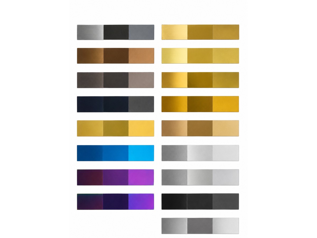 PVD coating colour reference chart