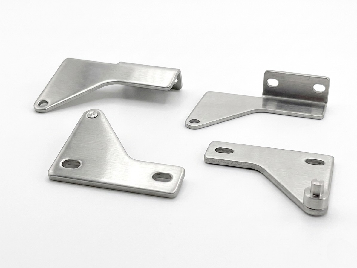 Brushed stainless steel stamped brackets