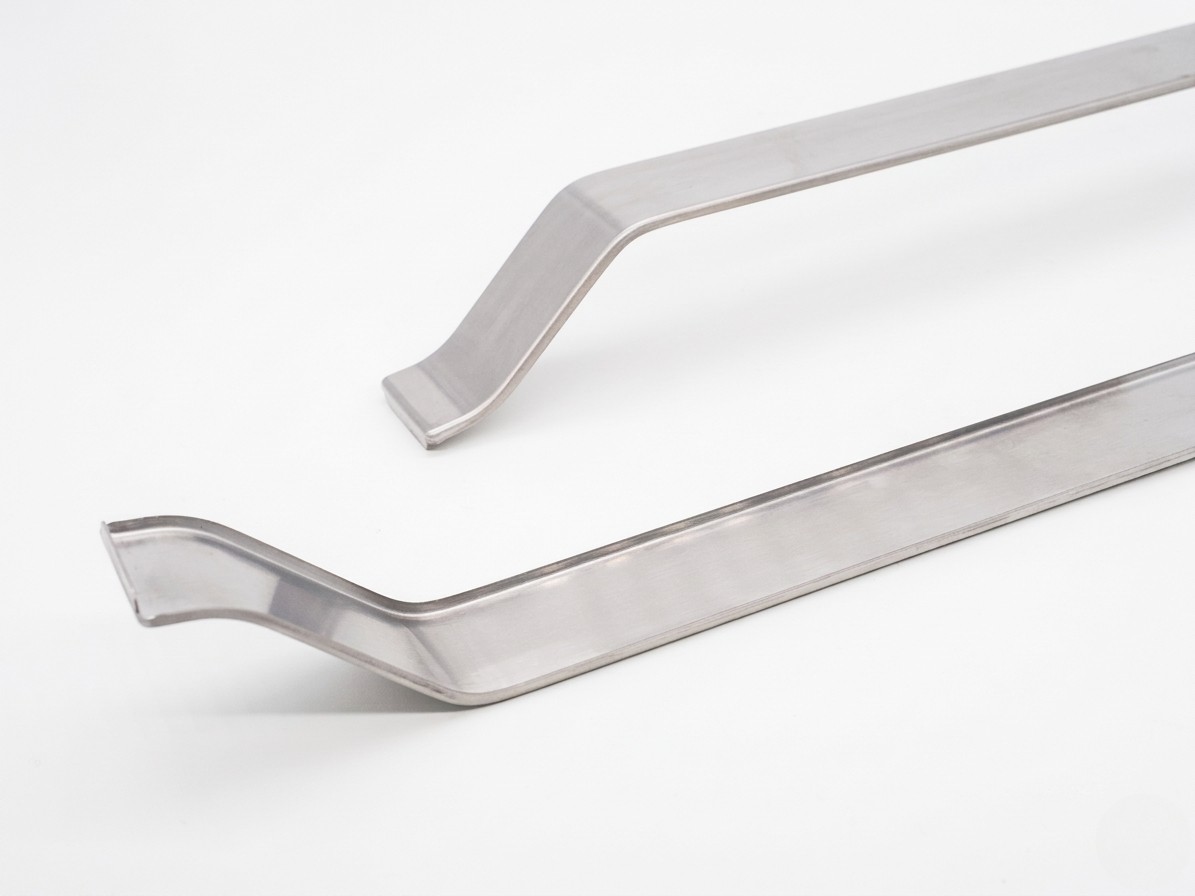 Formed stainless steel handles