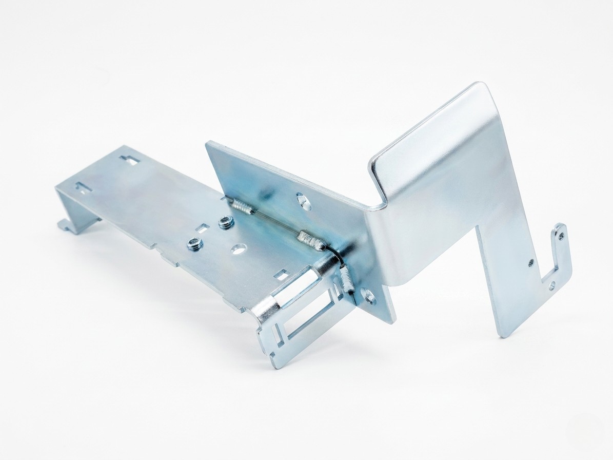 Zinc-plated sheet metal bracket assembly