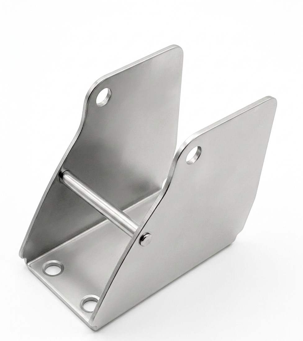 Stainless steel folded bracket with pivot pin