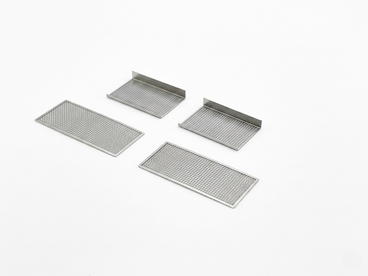 Precision-etched stainless steel mesh sheets